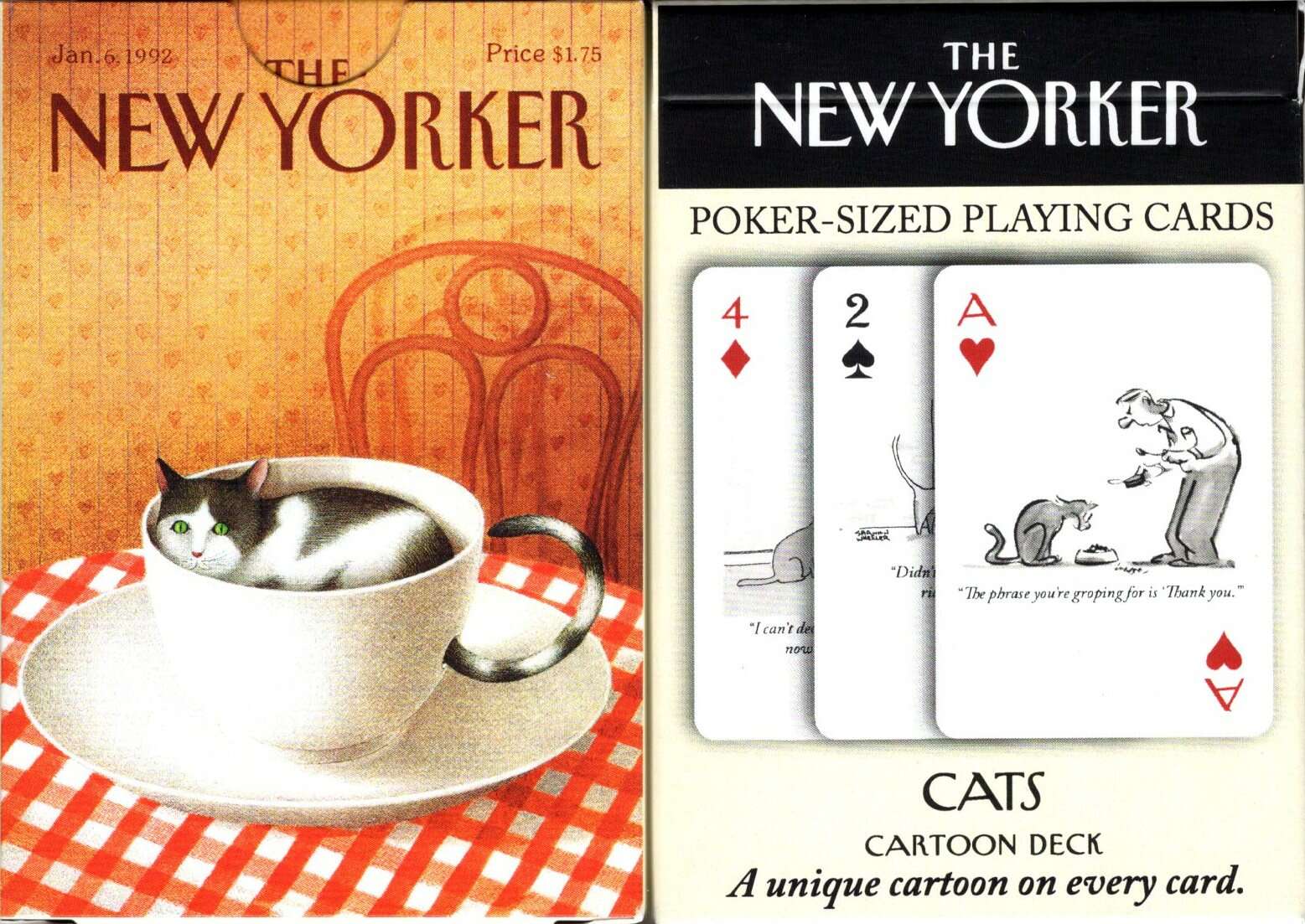 PlayingCardDecks.com-The New Yorker Cat Cartoons Playing Cards NYPC