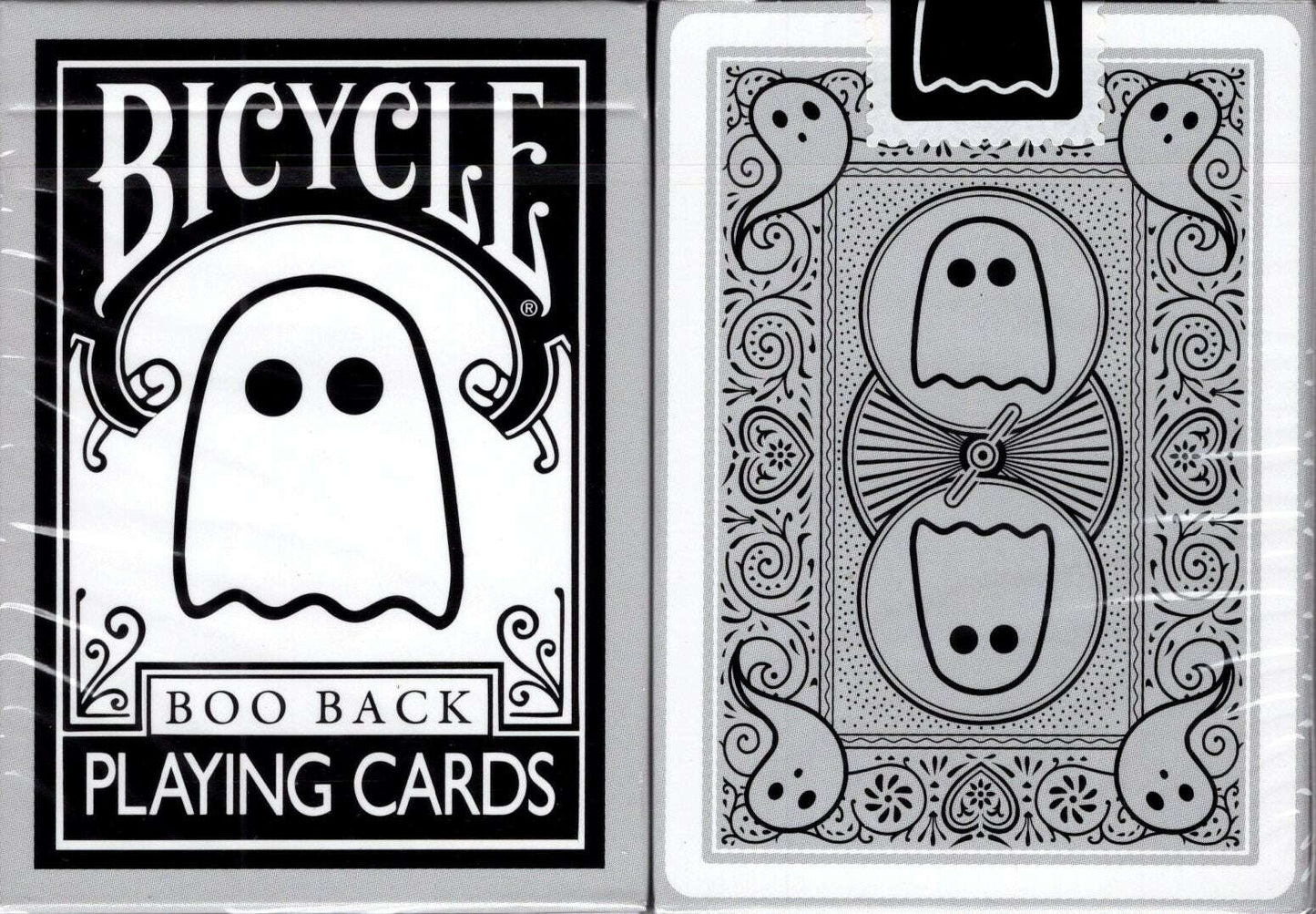 PlayingCardDecks.com-Boo Back Grey Bicycle Playing Cards