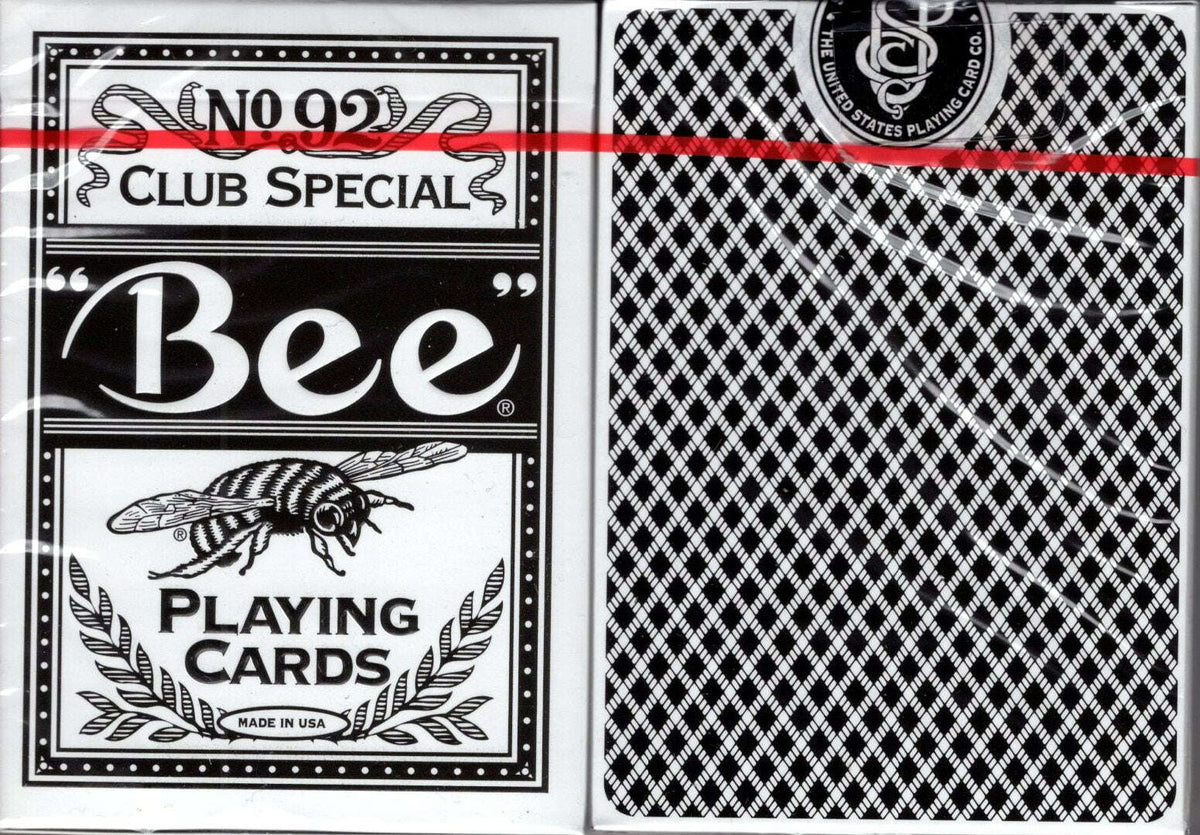 Bee Signature Black Playing Cards – PlayingCardDecks.com