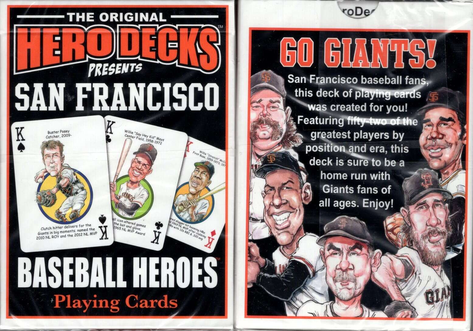 PlayingCardDecks.com-San Francisco Baseball Heroes Playing Cards