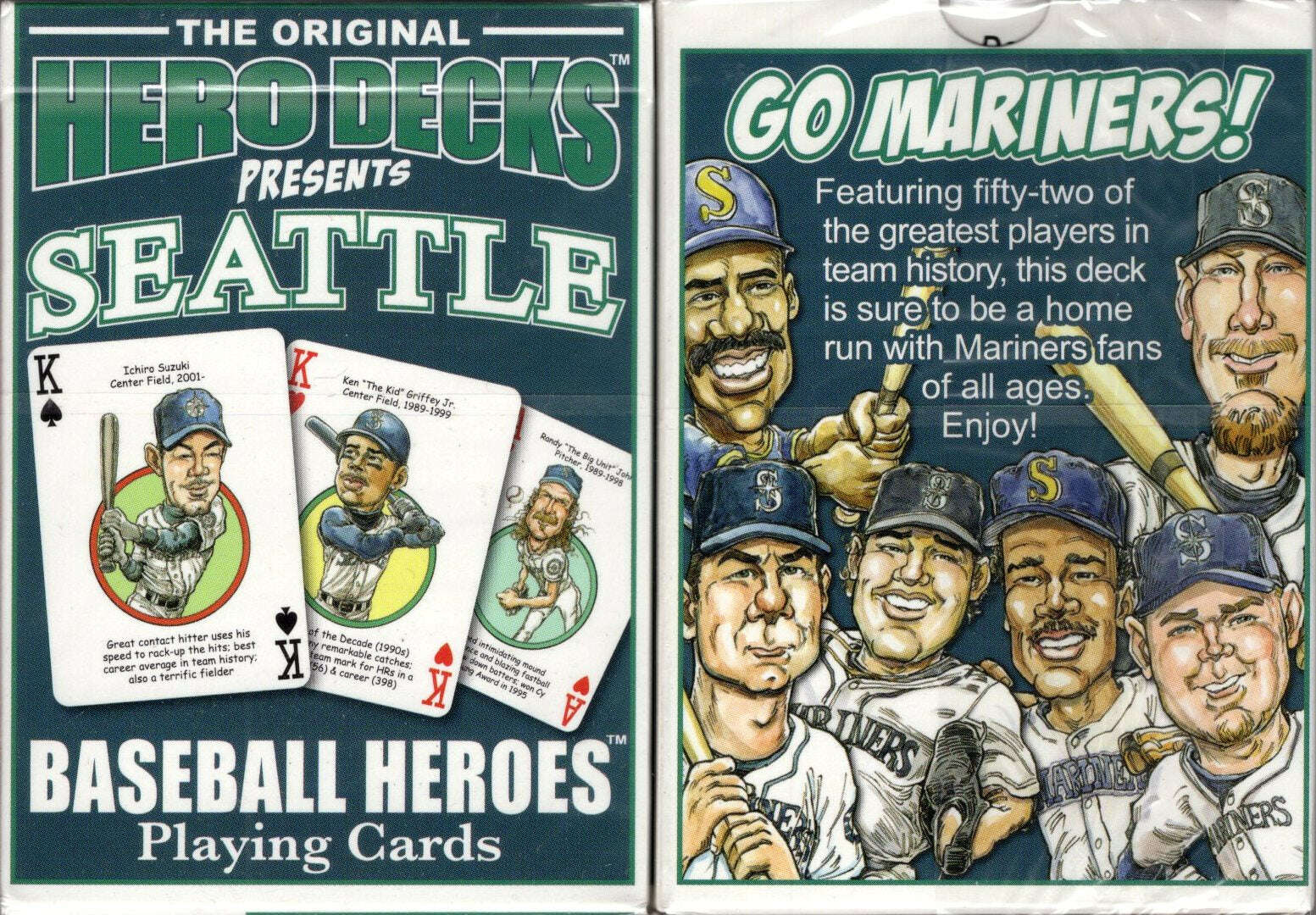 PlayingCardDecks.com-Seattle Baseball Heroes Playing Cards