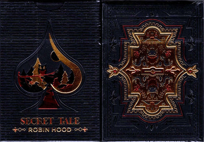 PlayingCardDecks.com-Secret Tale of Robin Hood Black Owl Playing Cards WJPC