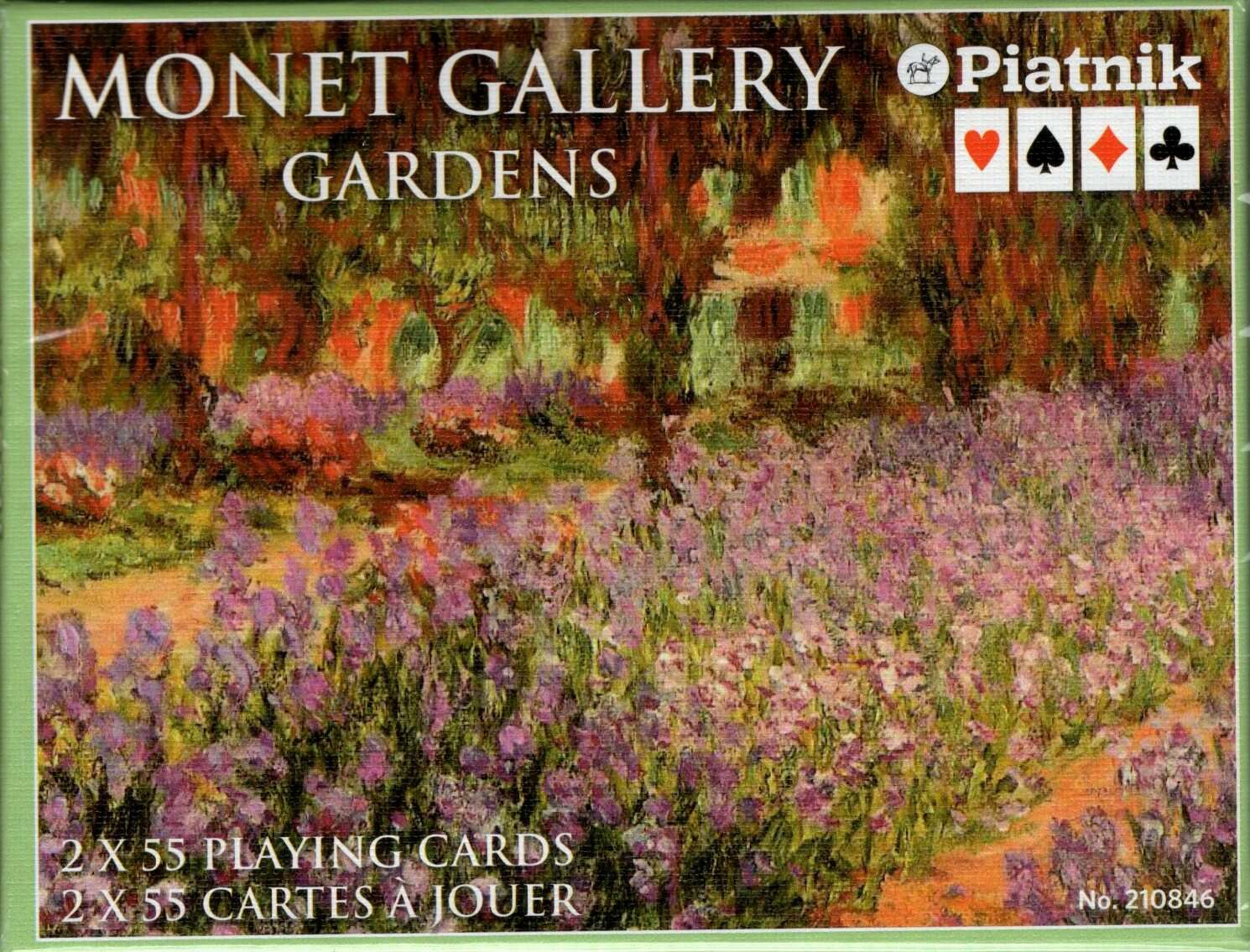 PlayingCardDecks.com-Monet Gardens 2 Deck Set Bridge Size Playing Cards Piatnik