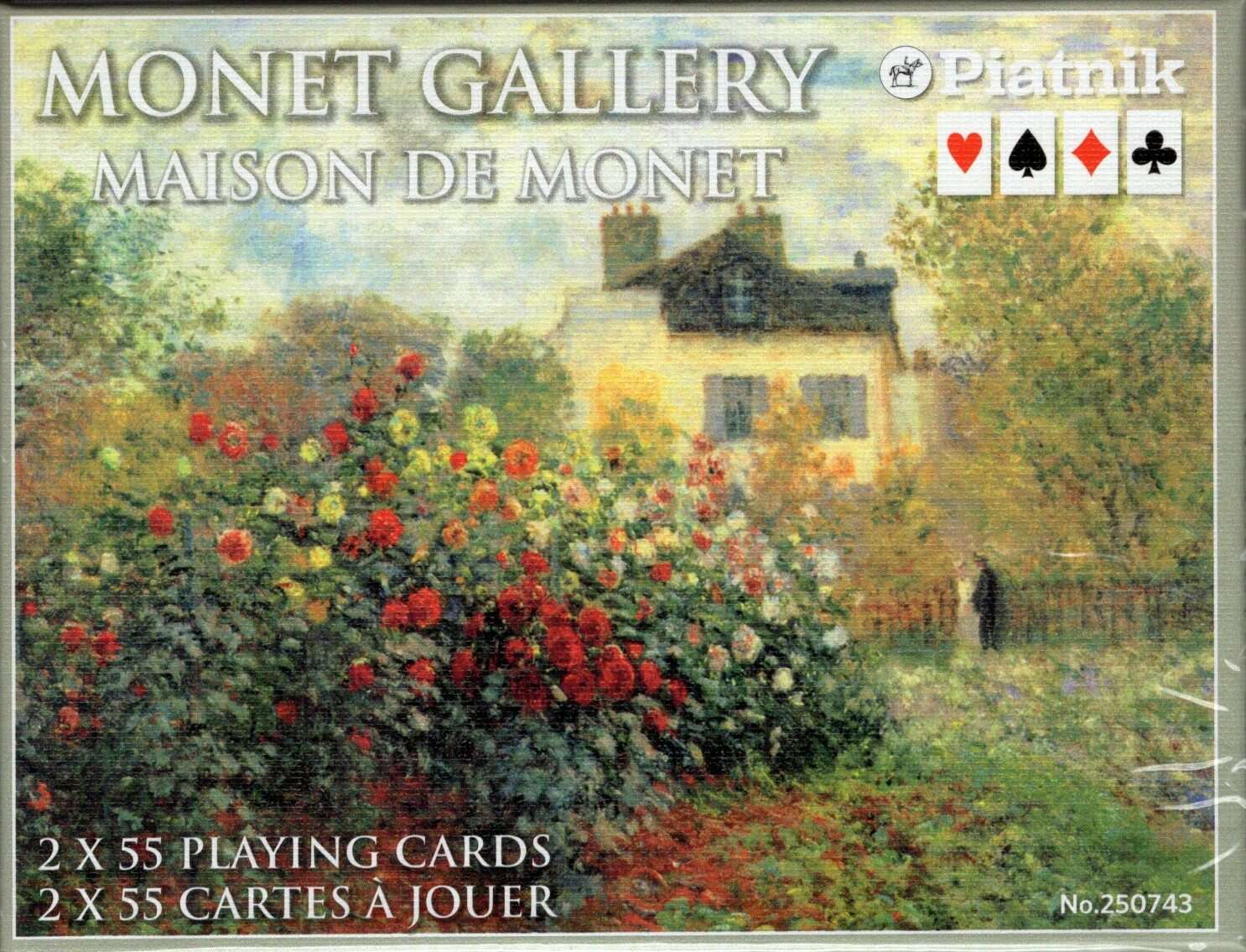 PlayingCardDecks.com-Monet Maison de Monet 2 Deck Set Bridge Size Playing Cards Piatnik