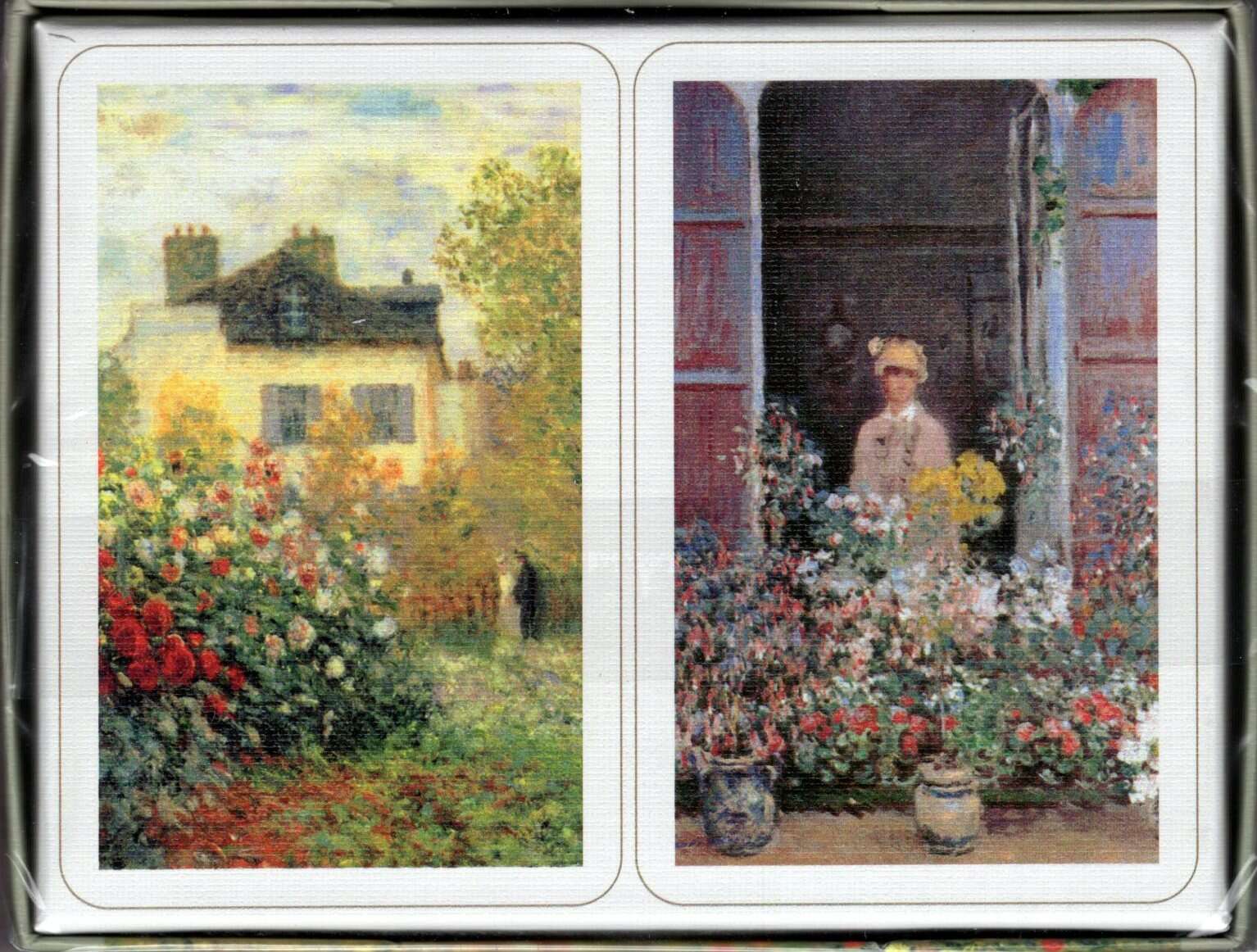 PlayingCardDecks.com-Monet Maison de Monet 2 Deck Set Bridge Size Playing Cards Piatnik