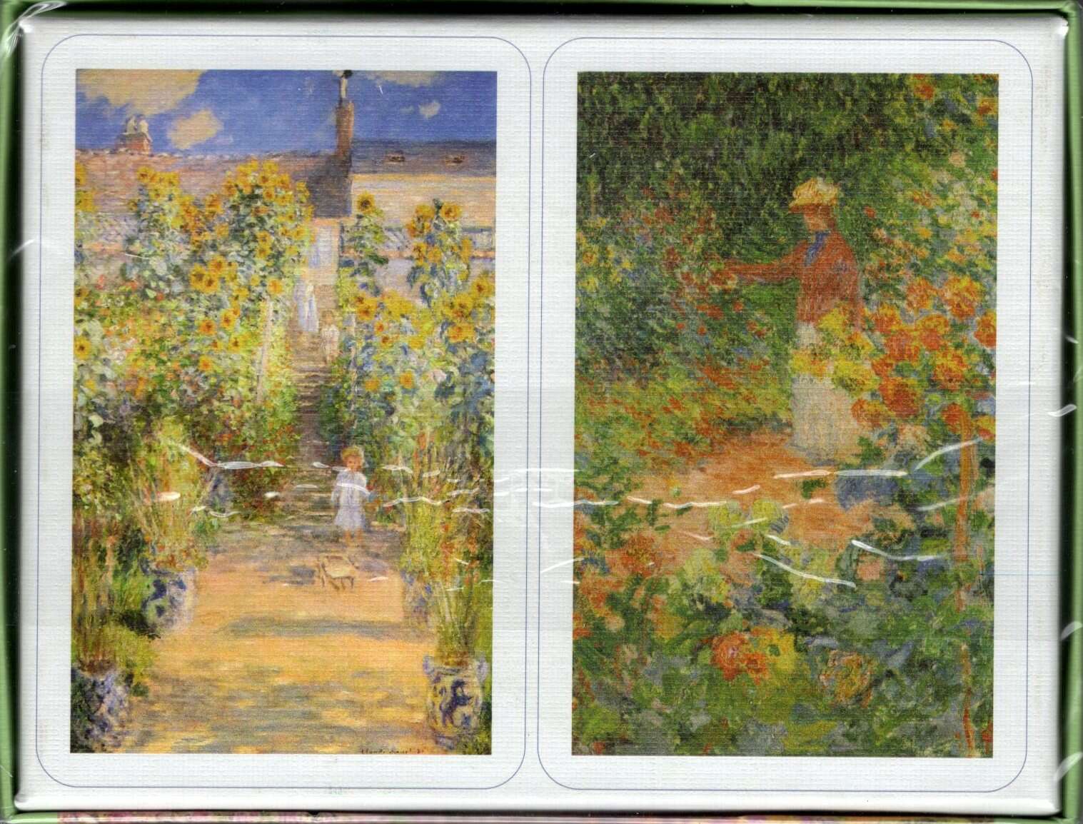 PlayingCardDecks.com-Monet Gardens 2 Deck Set Bridge Size Playing Cards Piatnik