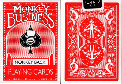 PlayingCardDecks.com-Monkey Business Red Playing Cards USPCC