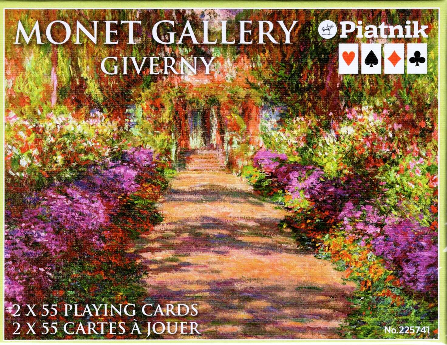 PlayingCardDecks.com-Monet Giverny 2 Deck Set Bridge Size Playing Cards Piatnik