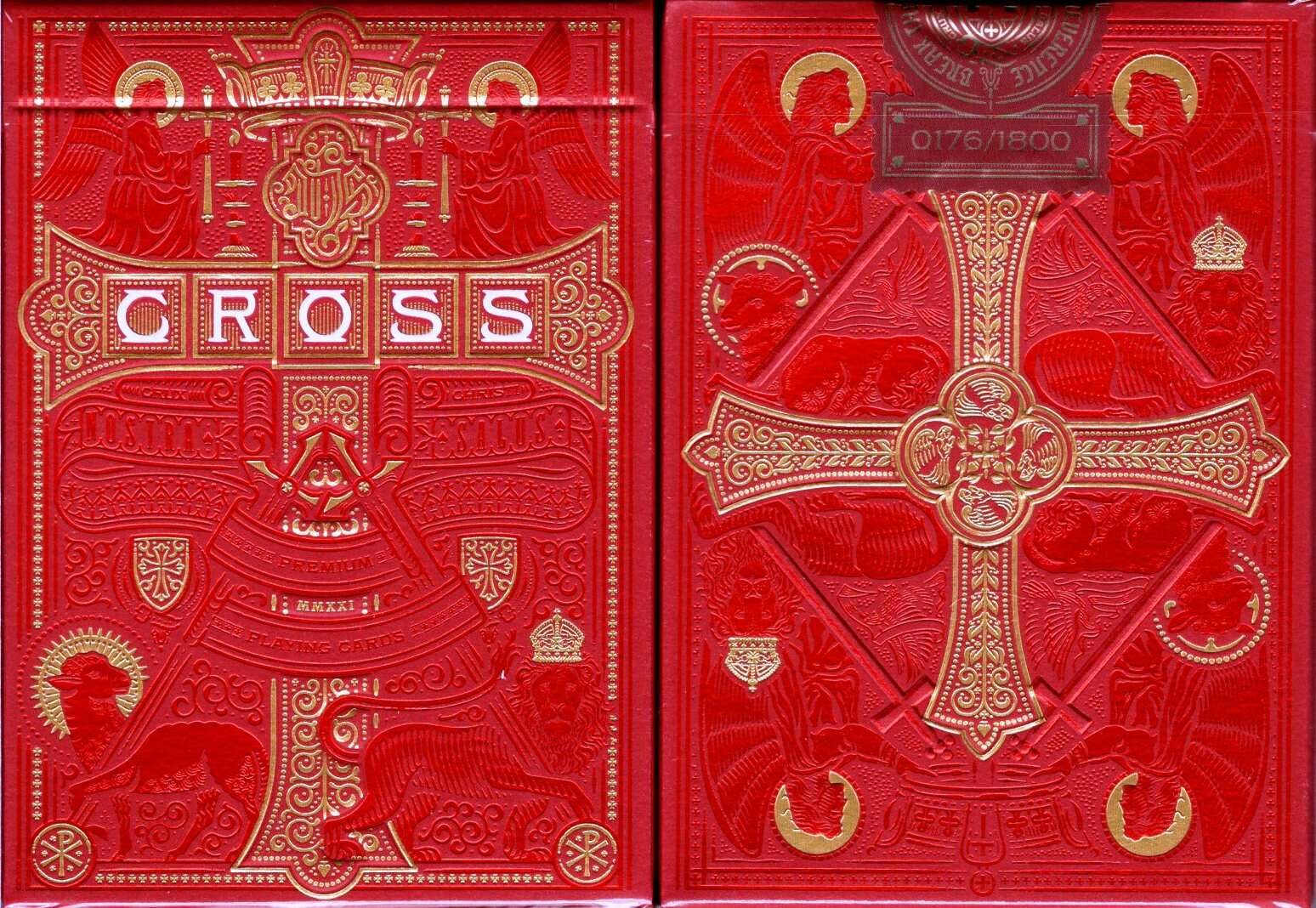 PlayingCardDecks.com-The Cross Playing Cards TPCC: Maroon Martyrs - Red