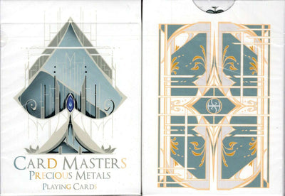 PlayingCardDecks.com-Card Masters Precious Metal White Playing Cards USPCC