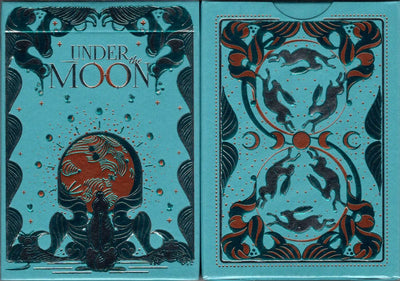 PlayingCardDecks.com-Under the Moon Moorland Green Playing Cards Cartamundi