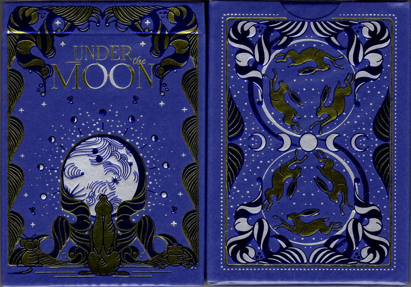 PlayingCardDecks.com-Under the Moon Midnight Blue Playing Cards Cartamundi