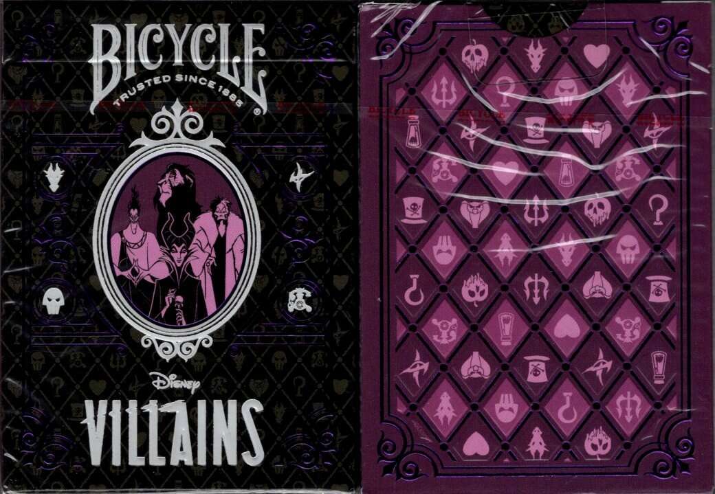PlayingCardDecks.com-Disney Villains Inspired Purple Bicycle Playing Cards