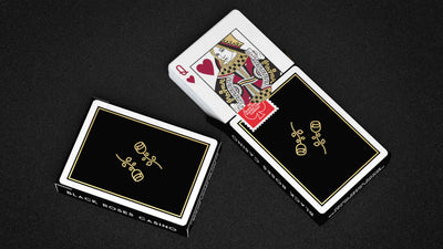 Gold Foil Black Roses Casino Playing Cards
