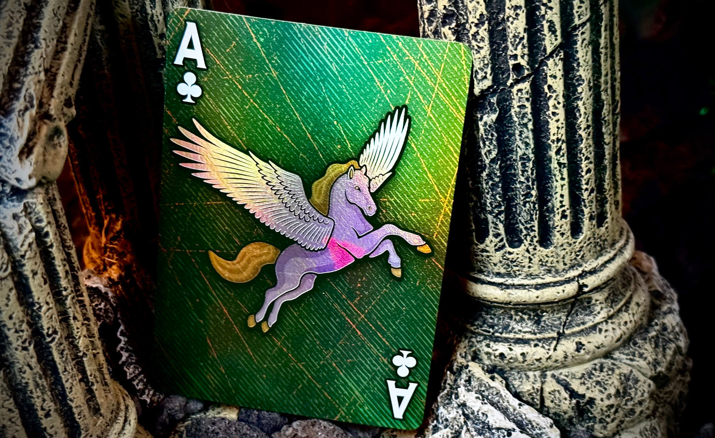 Medusa Playing Cards - Holographic Foil + Ultra Green Edges