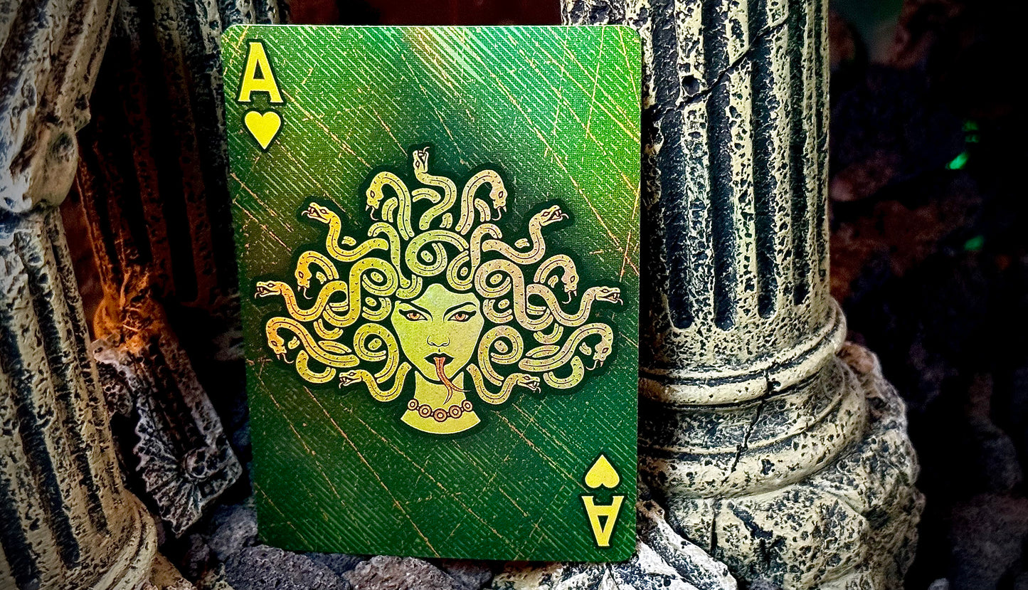 Medusa Playing Cards - Holographic Foil + Ultra Green Edges