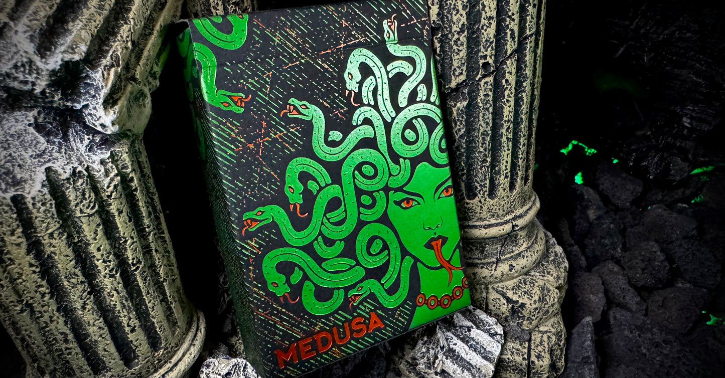 Medusa Playing Cards - Holographic Foil + Ultra Green Edges