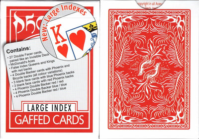 Phoenix Back Large Index Gaff Playing Cards by Card-Shark