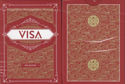 Visa Red Gold Playing Cards
