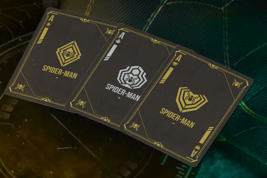 PlayingCardDecks.com-Spider-Man: Black & Gold Playing Cards