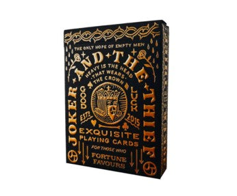 JT Crown Playing Cards - Black and Gold Foil Gilded Limited Edition - 1 of 500