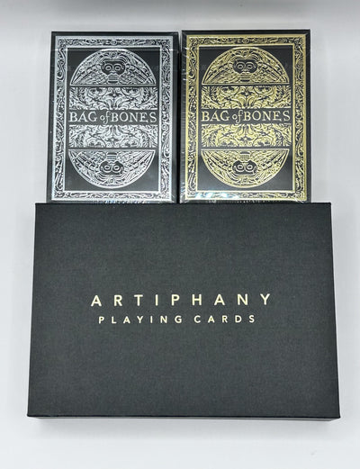 Bag of Bones Playing Cards - Premium Gold & Silver Edition w/Double Deck Box Set