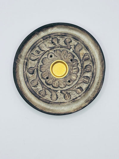 Wooden Incense and Cone Holder - 4 in.