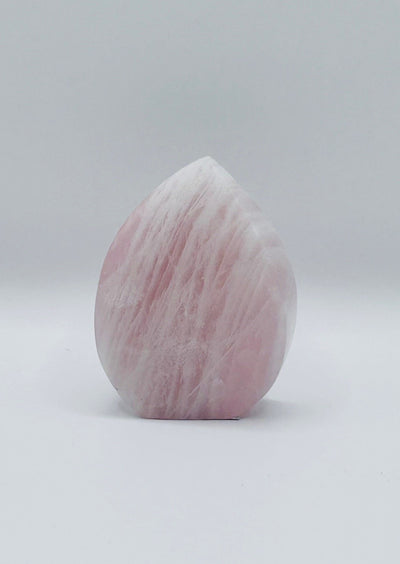 Rose Quartz - Curved Teardrop