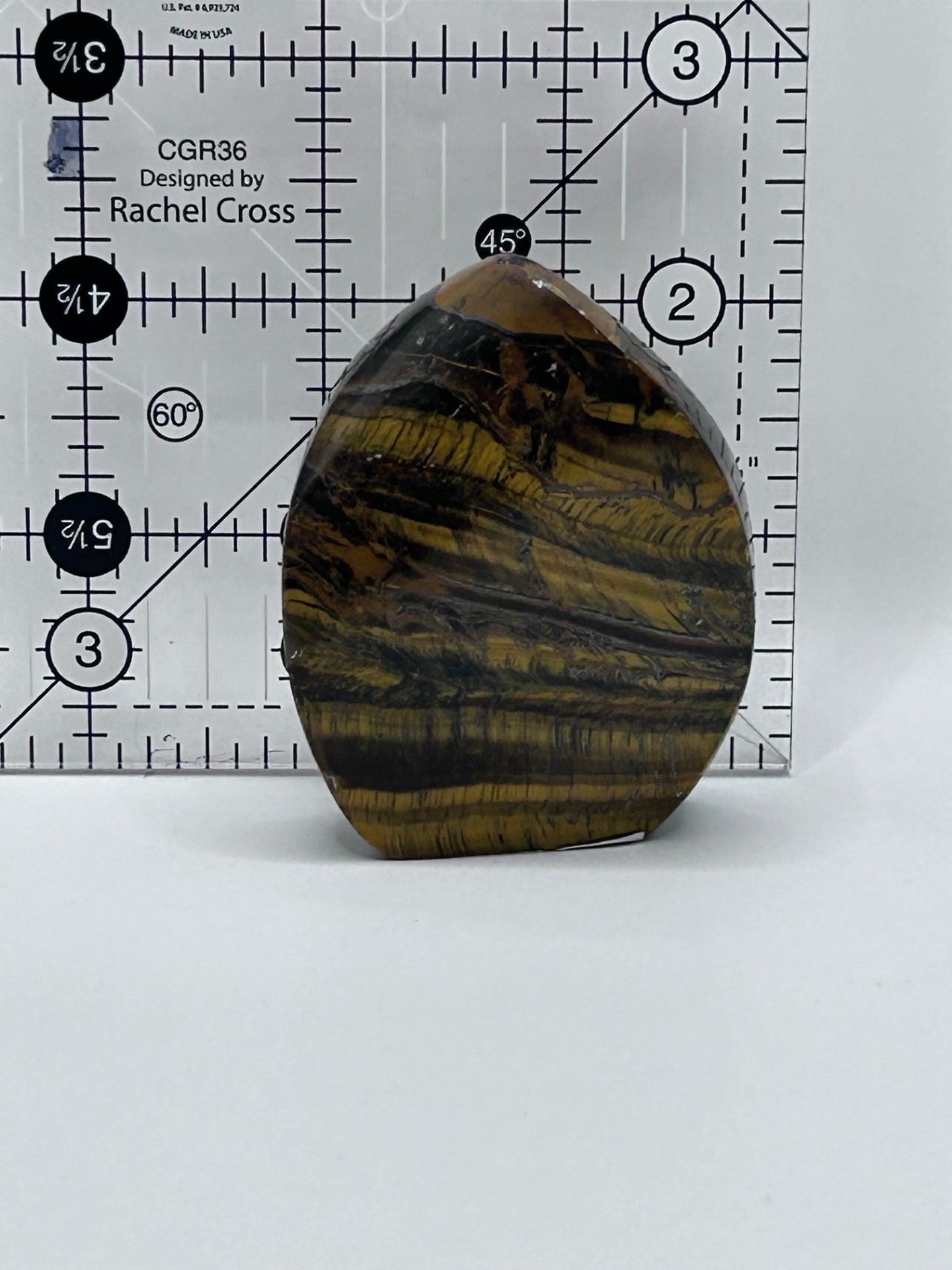 Golden Tiger’s Eye - Curved Teardrop