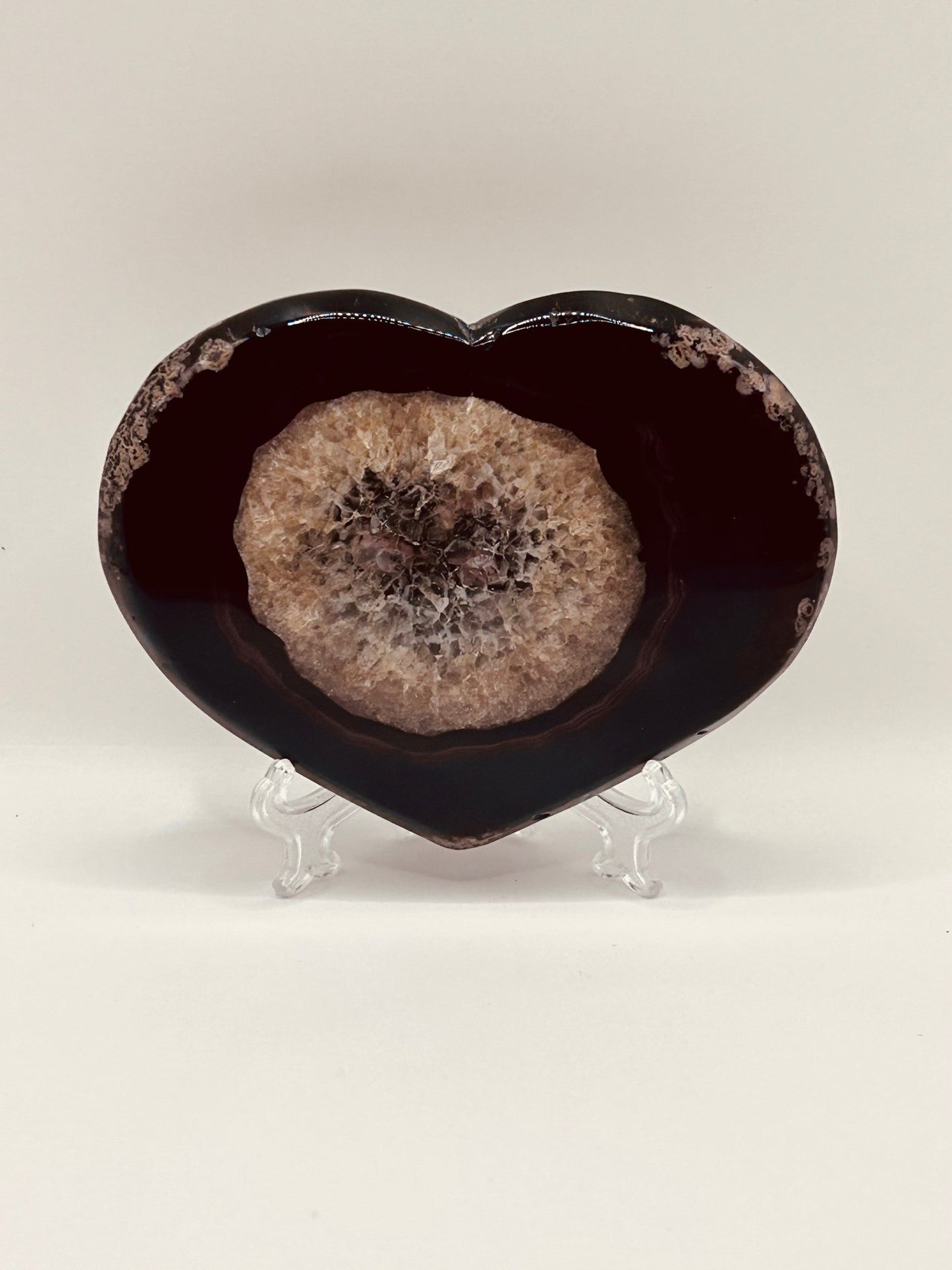 Sardonyx Heart w/Stand