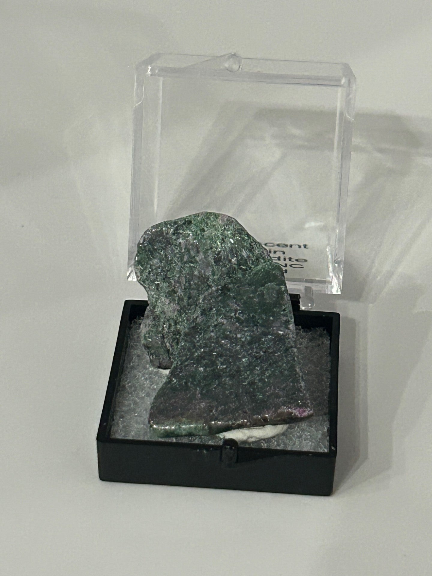 Fluorescent Ruby in Smaragdite