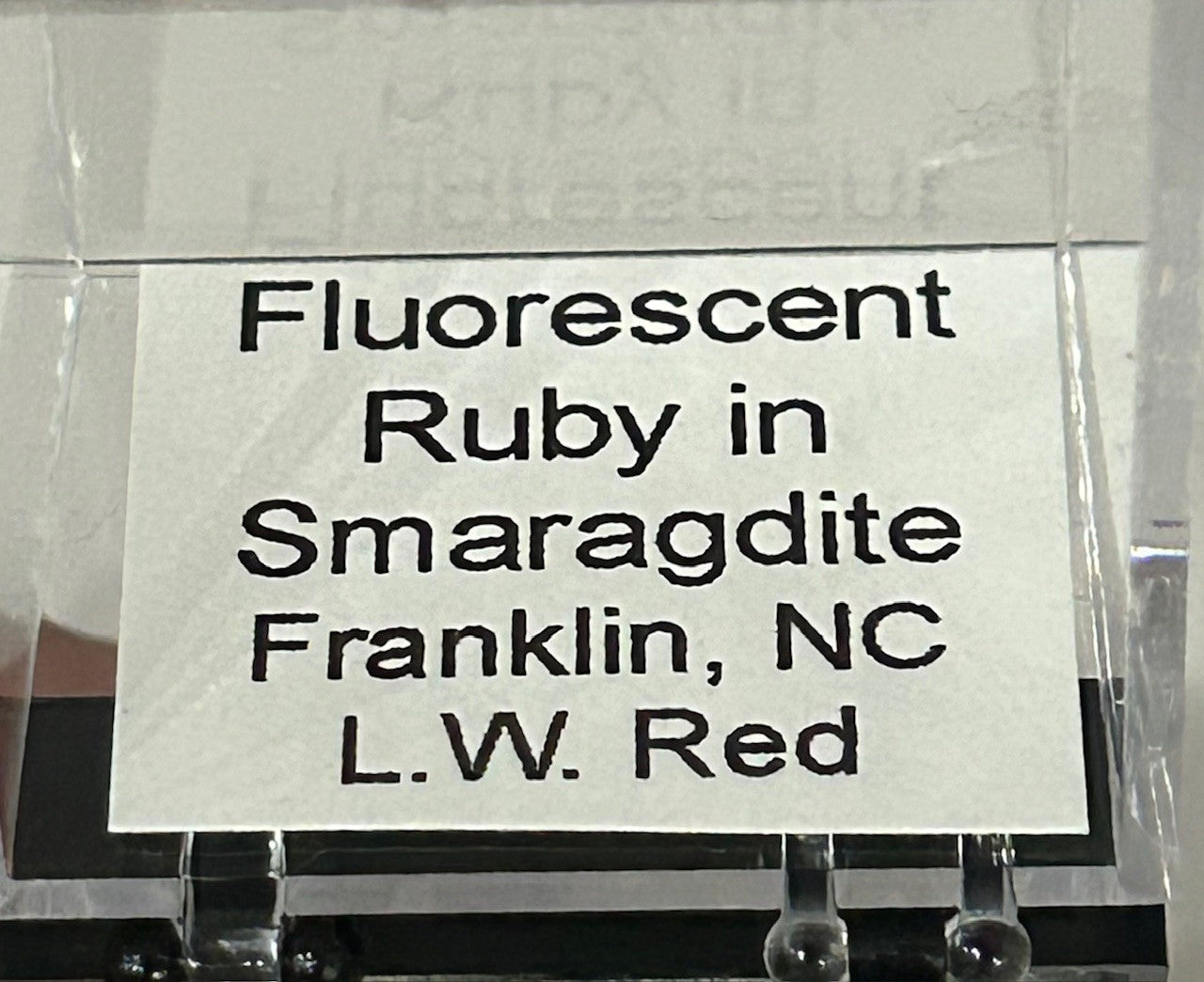Fluorescent Ruby in Smaragdite