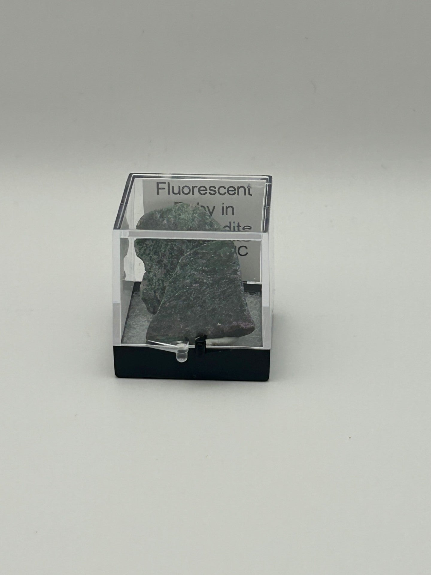 Fluorescent Ruby in Smaragdite