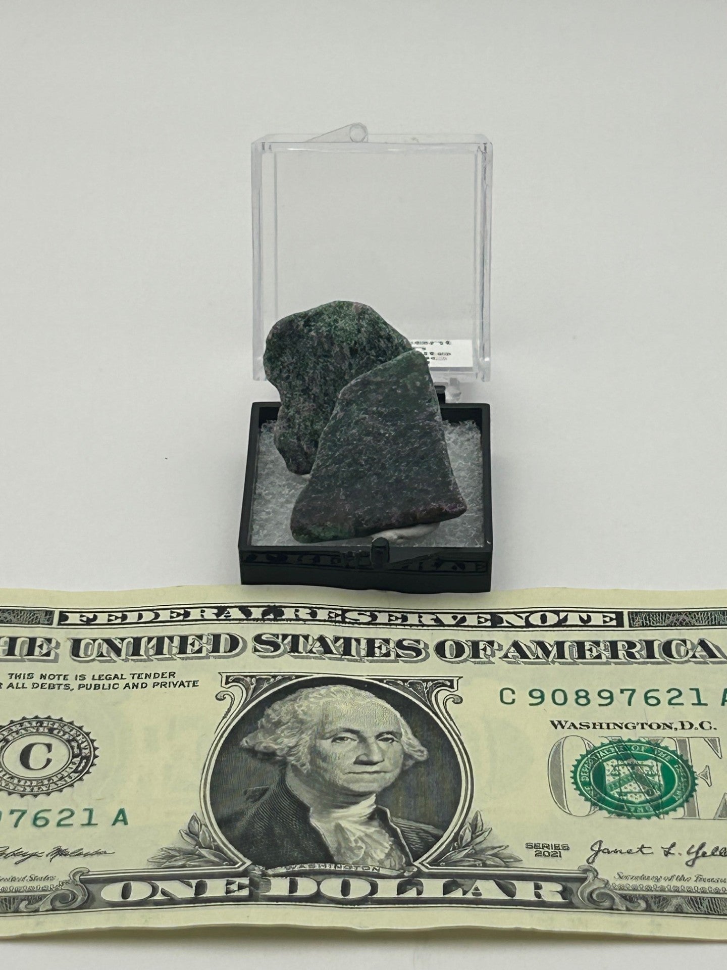 Fluorescent Ruby in Smaragdite