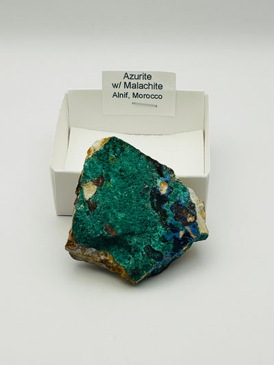 Azurite with Malachite