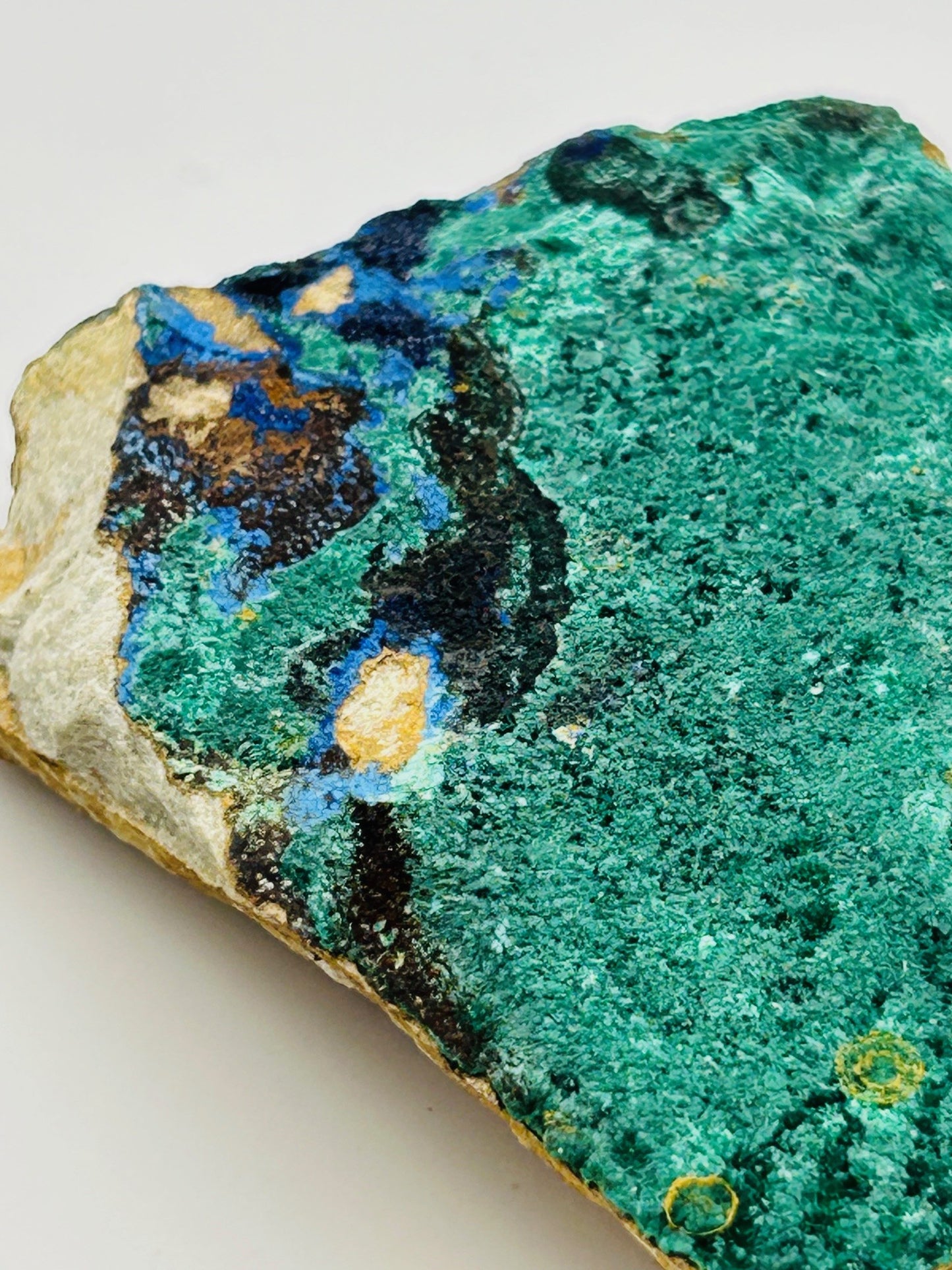 Azurite with Malachite