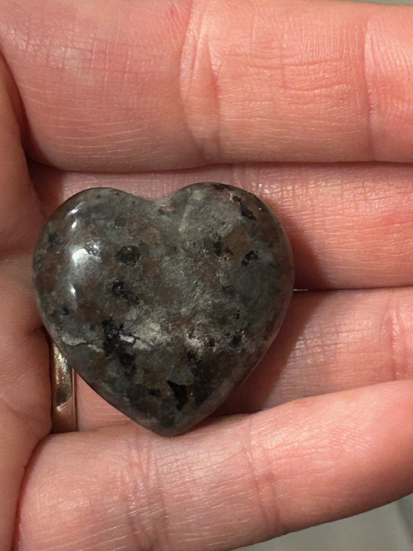 Yooperlite (Syenite with Sodalite) Heart Stone
