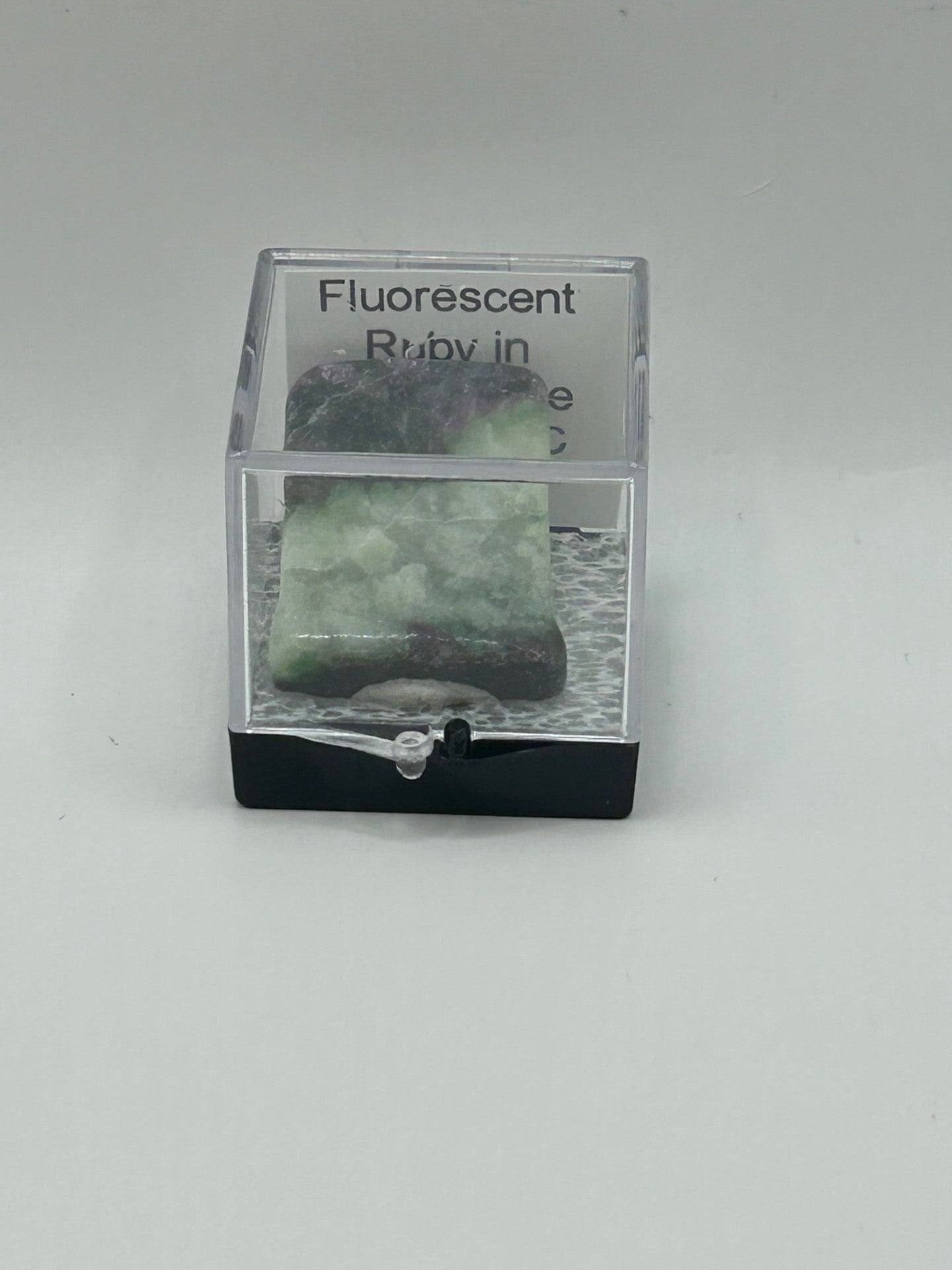 Fluorescent Ruby in Smaragdite