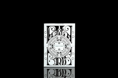 PlayingCardDecks.com-Smoke & Mirrors v8 White Deluxe Playing Cards USPCC