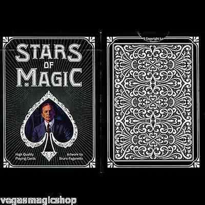 PlayingCardDecks.com-Stars of Magic Black Playing Cards Deck USPCC