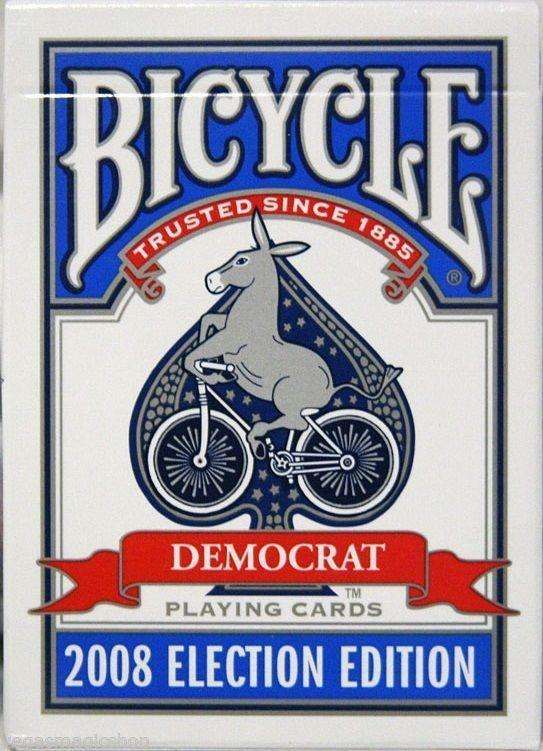 PlayingCardDecks.com-Democrat Blue 2008 Election Bicycle Playing Cards Deck