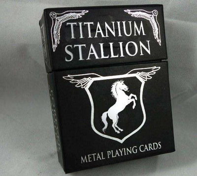 PlayingCardDecks.com-Titanium Stallion Metal Playing Cards