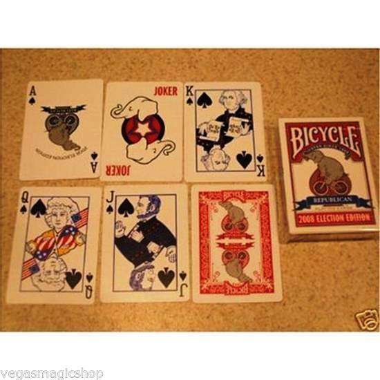 PlayingCardDecks.com-Republican Red 2008 Election Bicycle Playing Cards Deck