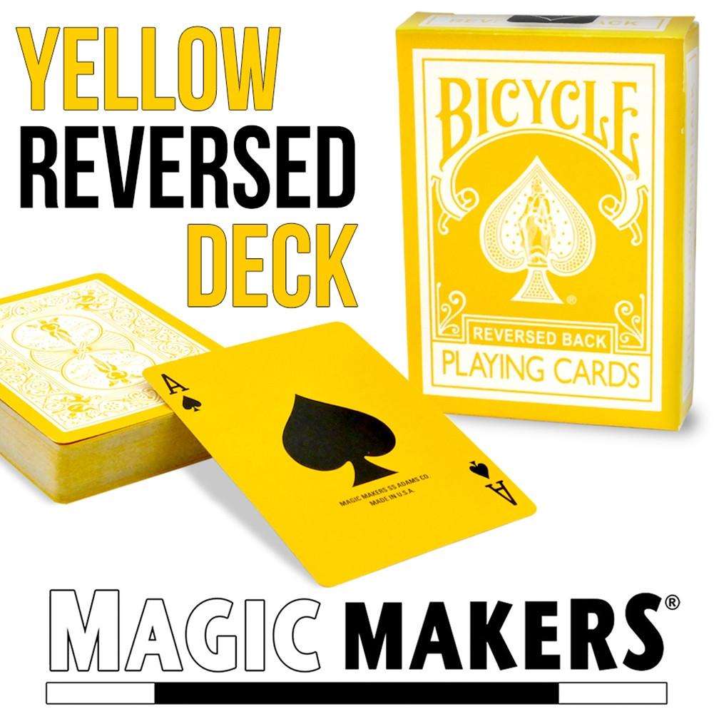 PlayingCardDecks.com-Yellow Reversed Back Bicycle Playing Cards Deck