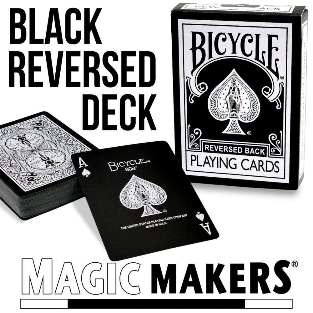 PlayingCardDecks.com-Black Reversed Back Bicycle Playing Cards