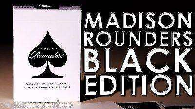 PlayingCardDecks.com-Madison Rounders Black Playing Cards USPCC