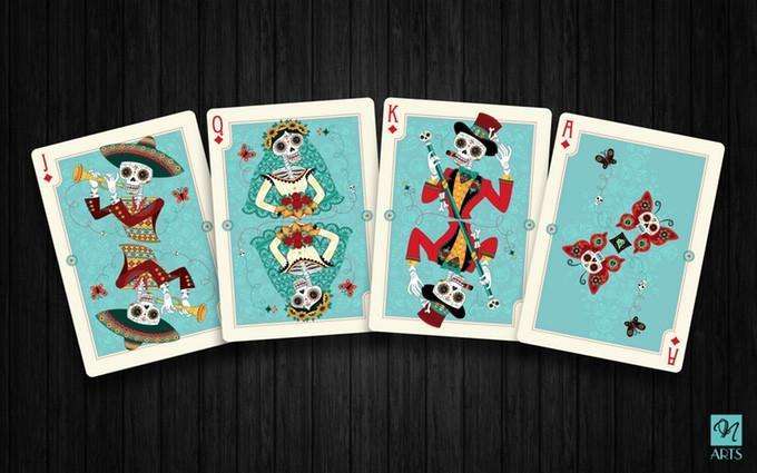 PlayingCardDecks.com-Carnaval De Muertos Playing Cards NPCC - Alheli & Marigold