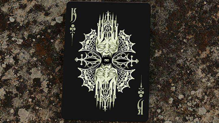 PlayingCardDecks.com-Grotesk Macabre Black Playing Cards EPCC