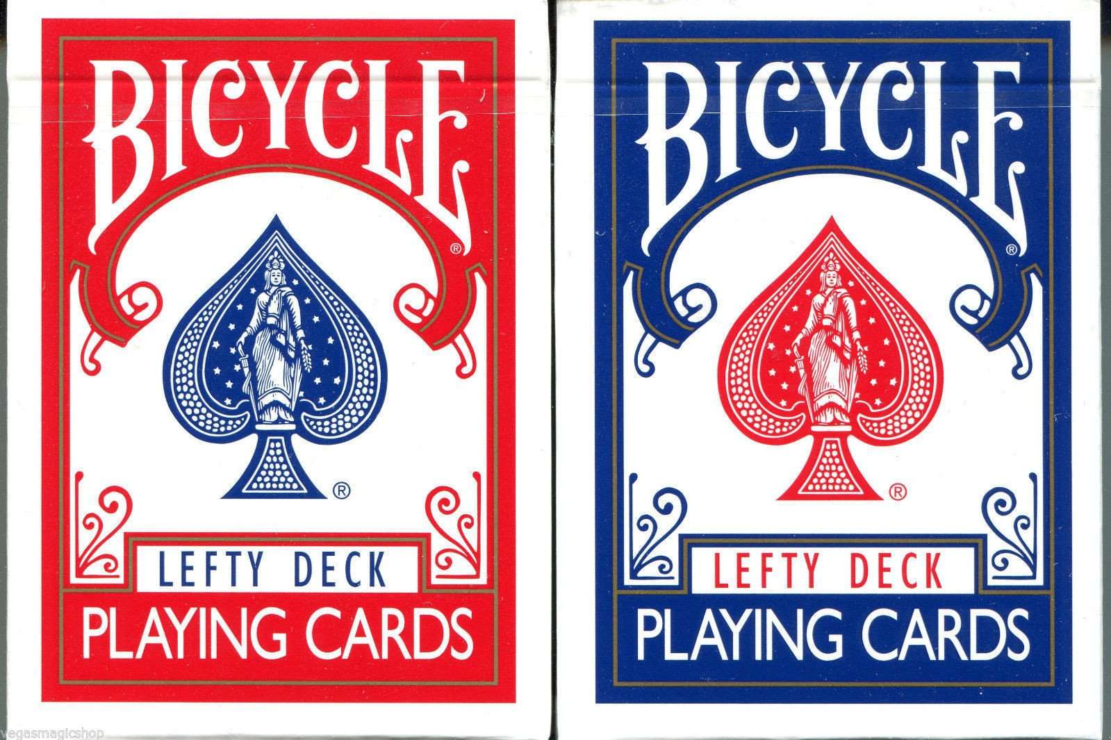PlayingCardDecks.com-Lefty Bicycle Red & Blue 2 Deck Set Playing Cards