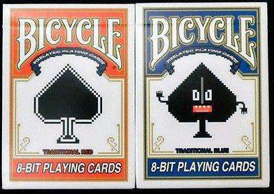 PlayingCardDecks.com-8-Bit Traditional 2 Deck Set Pixelated Bicycle Playing Cards